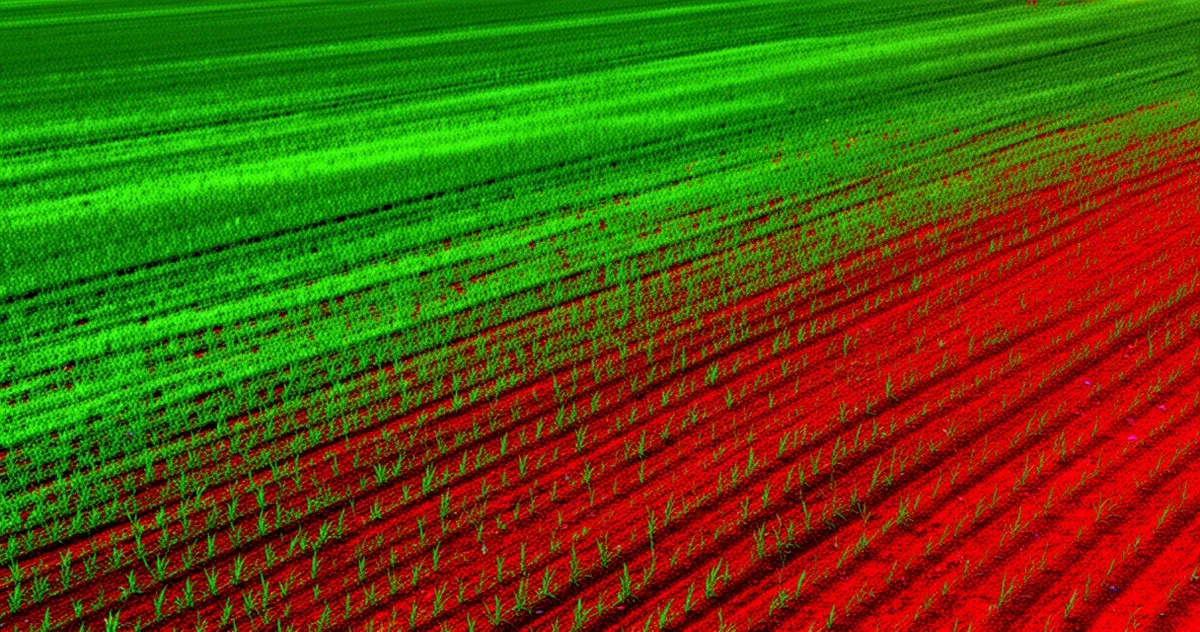 Mapa NDVI pola uprawnego